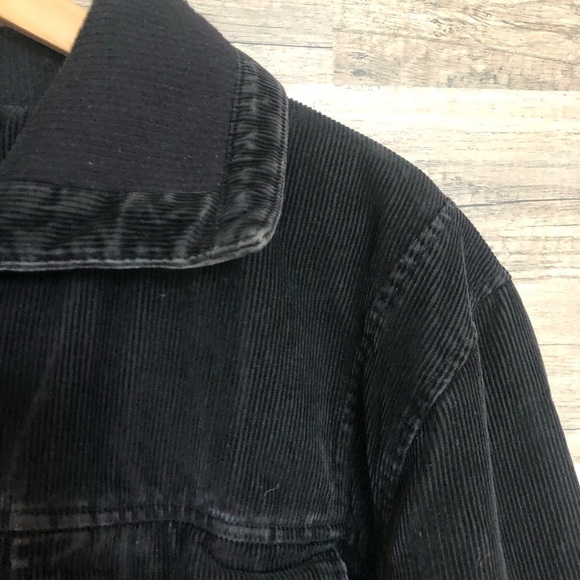 Levi's Black Corduroy Zip-Up Trucker Bomber Jacket Medium - Picture 3 of 13